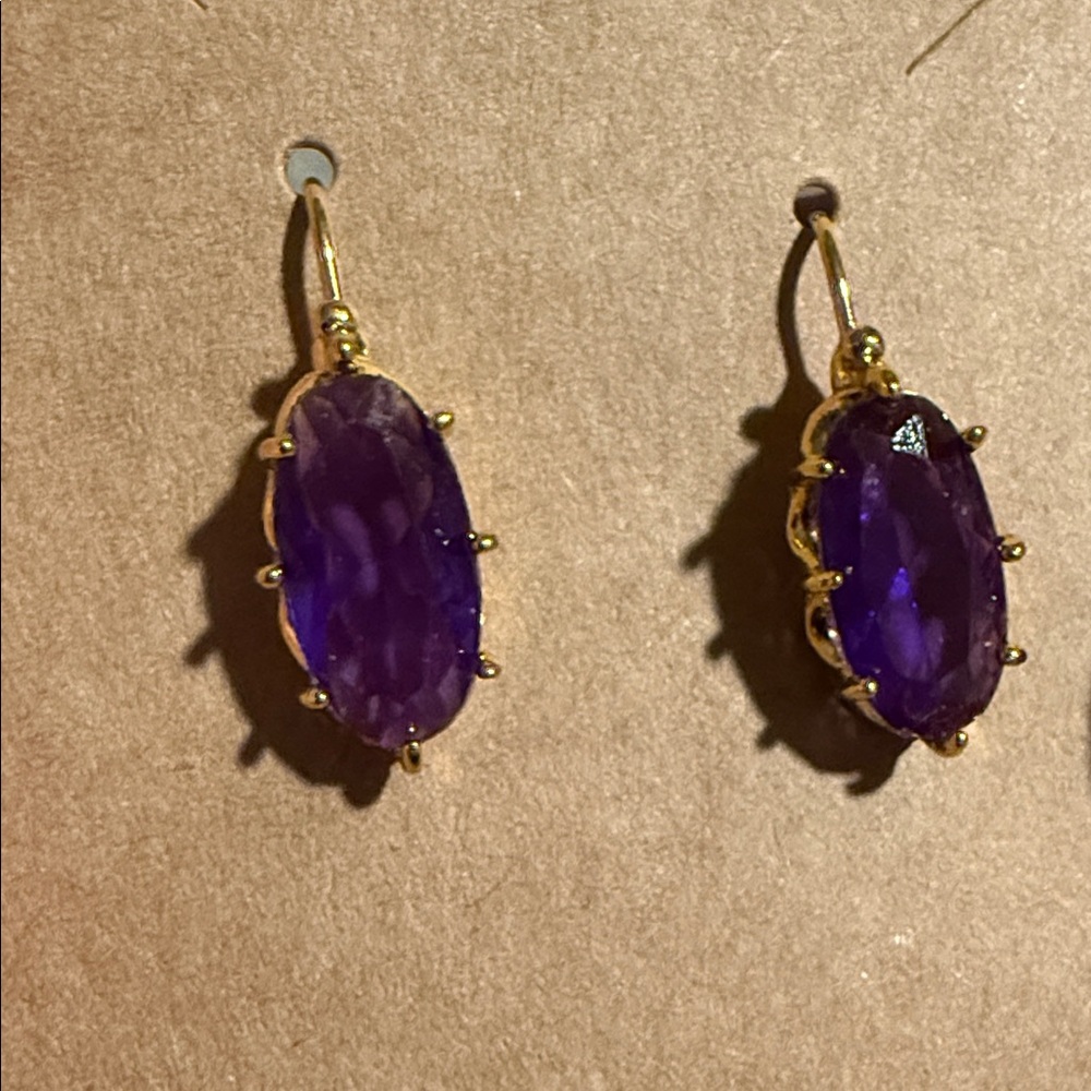 Purple and Gold Earrings NEW